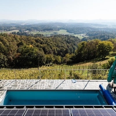 The view from the balcony is breathtaking.