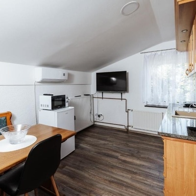 You can prepare meals in the kitchen.