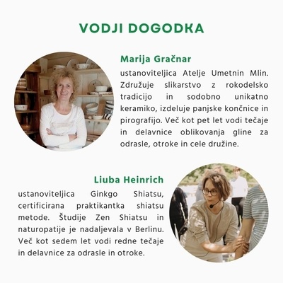 Delavnici bosta vodili Marija Gračner in Liuba Heinrich.