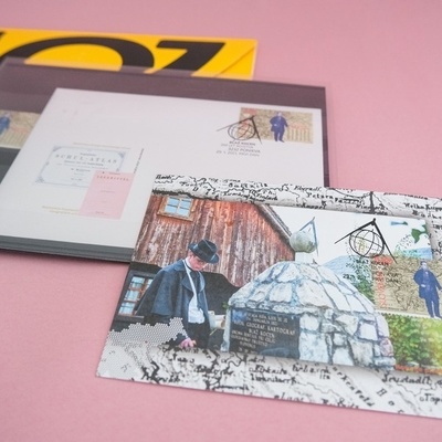 Filatelistični sklop s priložnostno znamko, ovitkom prvega dne in maksimum karto ob 200. obletnici rojstva Blaža Kocena.