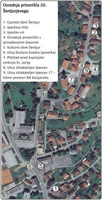 Osrednja prizorišča 20. ŠentJurjevega