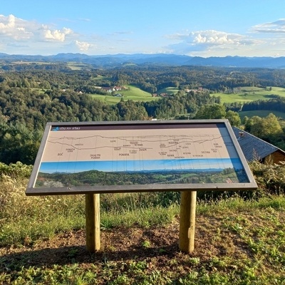 Along the trail, there are informational boards.