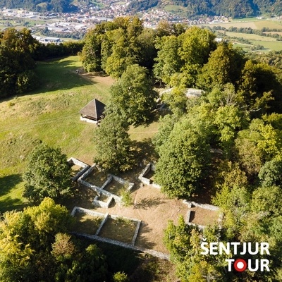 Na vrhu hriba Rifnik se nahaja največji arheološki park v Sloveniji.