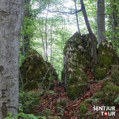 At certain points, pathways are formed between the stones.